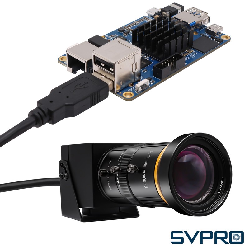 SVPRO 5MP 30FPS USB Camera with 5-50mm Telephoto Lens, 10X