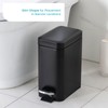 Home Zone Living 2-Pack 1.3 Gallon Small Black Bathroom Trash
