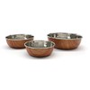Rosewood Wood Effect Stainless Steel Pet Bowl for Cats &