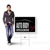 Auto Body Full Collision Repair Yard Sign 5 Pack of