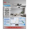 TCL 52" Low Profile Ceiling Fan with Light, Slim, Black,