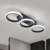 Kaniker Modern LED Ceiling Light, 3-Round Rings Flush Mount Ceiling