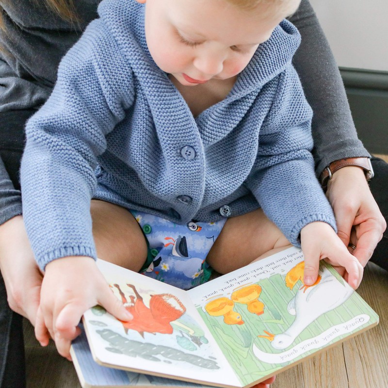 Pop in Nappy with Press Stud - Blue