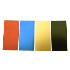 Ebamaz Aluminum Plate, Anodized Aluminum for Laser Engraving Machines, 3.9 x 2.0 x 0.02 inches (100 x 50 x 0.5 mm) (4 Color Set, Plate Only))
