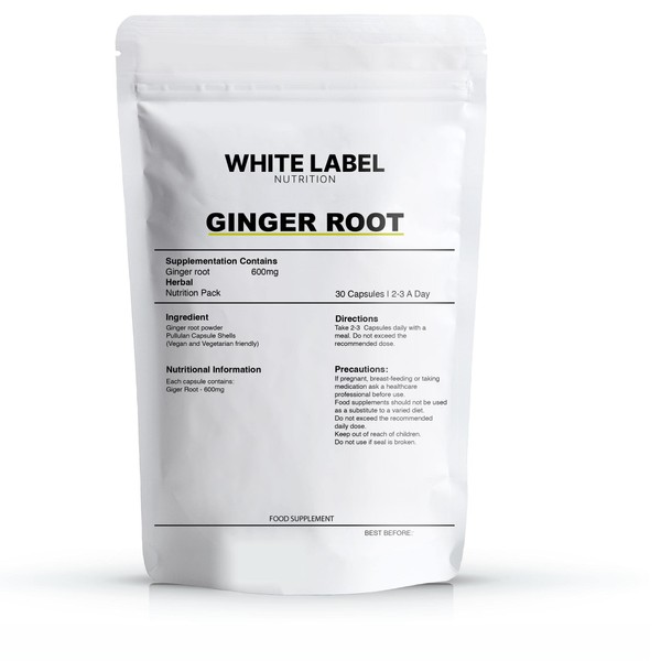 White Label Nutrition Ginger Root - High Potency Supplements -