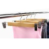 LOHAS Home 10-Pack Natural Finish Wooden Pant Skirt Hangers with