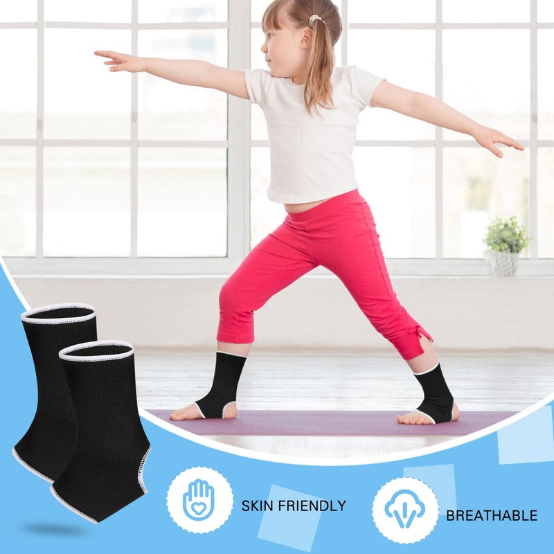 Haysandy 4 Pieces/ 2 Pair Kids Ankle Support Brace Elastic