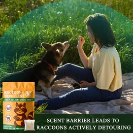 Natural Raccoon Repellent Granules | Eco-Friendly, Non-Toxic & Long-Lasting Protection with Garlic, Peppermint & Wintergreen Oils | Safe for Pets and Children |8-Pack (25g per Bag)