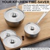 Stainless Steel Cover Bowl 7.1in Universal Lid for Pots Pans