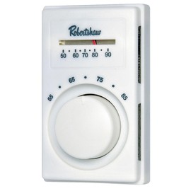 Line Voltage Thermostat, Heat Only, White