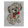 Fluffy Puppy (1327) - Embroidered Lightweight Soft Patterned Fleece Baby