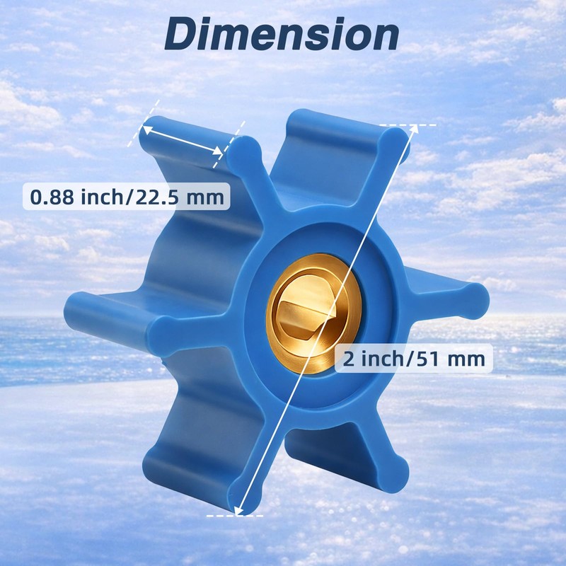 RUHUALIFE Rubber Impeller & Seal Kit Compatible with Milwaukee M18