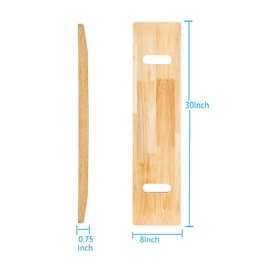 COW&COW 30" Wooden Transfer Board and 60" Transfer Belt Kit for Patient, Senior and Handicap Move Assist and Slide Transfers (30Inch)