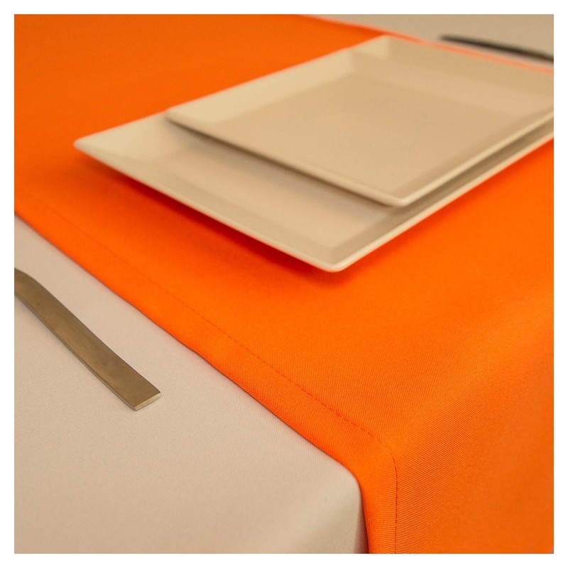 StoffTex Tablecloth, Table Runner, Table Linen, Table Decoration, Tablecloth (Orange,