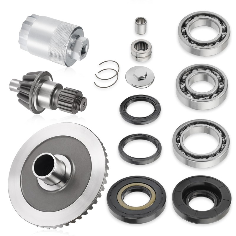 Rear Differential Ring Pinion Gear Bearing Seal Kit & Nut