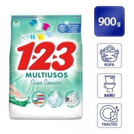 123 Multiusos Polvo Bolsa De 900 g Detergente Para Ropa