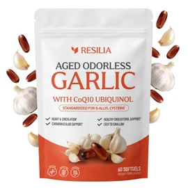 Odorless Aged Garlic Extract 600mg Softgels with CoQ10