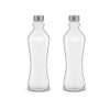 JoyJolt - Juego de 2 botellas de agua de vidrio,