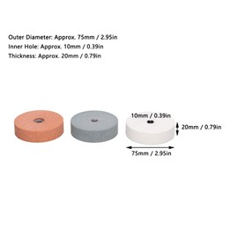 CYSFETENA 3 Stücke 75 * 10 * 20 Mm Grinding Wheel,Wide Use Polierscheiben Schleifrad,Siliziumkarbid Schleifscheibe für Metall Keramik Marmor Holzbearbeitung Usw