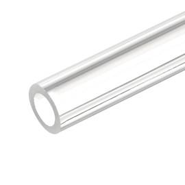 MECCANIXITY Acrylic Pipe Clear Rigid Round Plastic Tube 9mm(3/8 inch) ID 13mm(1/2 inch) OD 10" for Lamps and Lanterns, Water Cooling System
