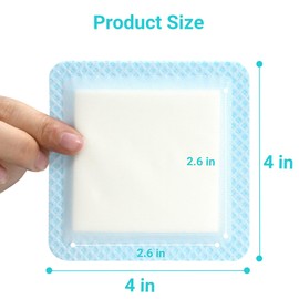 Conkote Super Absorbent Wound Dressings,4"x4" Non-Adhesive Absorbent Bandages, Wound Pads for High Exudating Wounds, Ulcer, Surgical Dressing, l - ll Degree Burns, Box of 10 Dressings