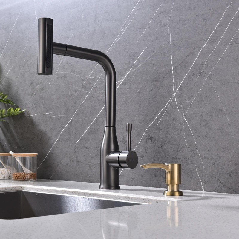 BZOOSIU Kitchen Sink Soap Dispenser, Built in Countertop ABS Pump