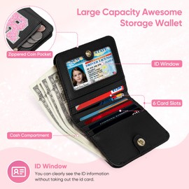 YQE 9 10 11 12 Year Old Girl Birthday Gift Idea Trendy White Wallet Preppy Stuff Girly Things Small Cute Item Initial Christmas Gifts for Daughter Niece from Mom Dad Aunt Uncle Letter Black R