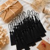 Bookmark Tassels, 100 Pcs Black Silky Floss Bookmark Tassels, Mini