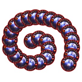 Twenty Five Recycle Save Earth 3in. Vinyl UV Protected Stickers