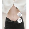 VCMART 2 Silver Clip On Belly Button Piercing Fake Piercing