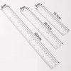 Plastic Transparent Ruler 15cm 20cm 30cm Scale Learning Measuring Tool