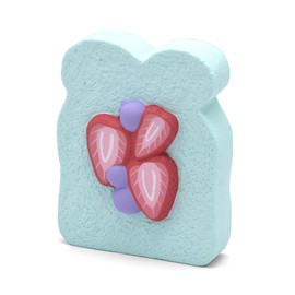 Kiibru ストロベリー トースト スクイーズ ジャンボ 低反発ふわふわパン 誕生日ギフト (青色)