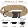 COOYOO Dog Collar,3 Piece Set Tactical Dog Collar, Adjustable Military