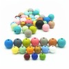 Pack of 100 Natural Round Colourful Wooden Beads Set, Natural
