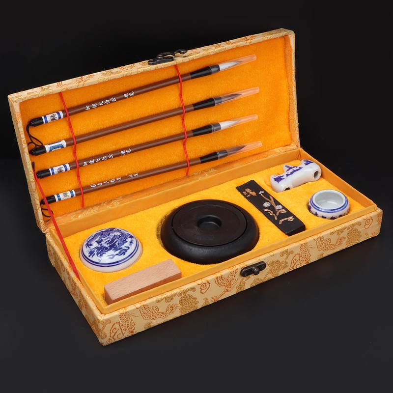 Chinese Traditional Calligraphy Set Four Treasures of the Study Brush