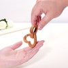 MIXJOY Olive Wooden Interlocking Hearts Decor - Romantic Natural Solid
