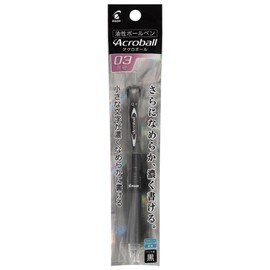 PILOT Ballpoint Pen Yusei BP Acroball 03 Pack BB Black PBAB15MFBB