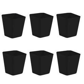 SagaSave 6 Pack Pegboard Cup, Square Pegboard Wall Organizer Pegboard Storage Box for Garage Office Workshop Workbench Black