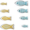 Fish Shaped Cookie Cutter Set of 8 pcs, Stainless Steel
