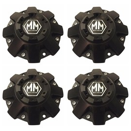 4 Pcs Black MM Mayhem Wheel Center Hub Cap #C108040B01 8040 81222090F-1 806801-1CAP C108040B01(Matte Black)