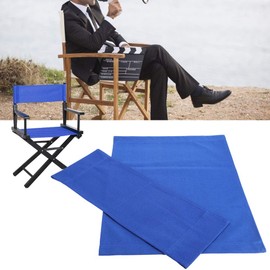Estink Chair Cover Replacement, 1 Set Director Chair Replacement Seat Cloth Movie Chair Replacement Seat and Back with Stick Accessories for Home Directors Chairs (Blue)