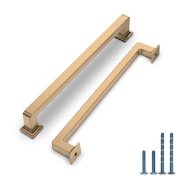 KNOKLOCK 10 Pack 6.3 Inch(160mm) Kitchen Cabinet Handles Champagne Bronze Cabinet Pulls Kitchen Cabinet Hardware Drawer Pulls for Dresser Cupboard Wardrobe