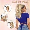 Claw Clip Ponytail Hair Extensions, 14 inch Blonde Hair Extensions