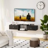 Katrawu 43" Floating TV Stand, Wood Entertainment Center with Big
