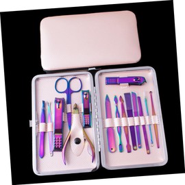 FRCOLOR 1 Set Nail Art Tool Set Professional Nail Clipper Trimmer File Kit Ergonomic Design for Easy Manicure Durable for Home Salon Use