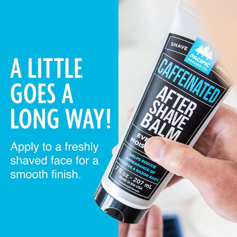 Pacific Shaving Company Caffeinated Aftershave, Men's Grooming Product - Antioxidant