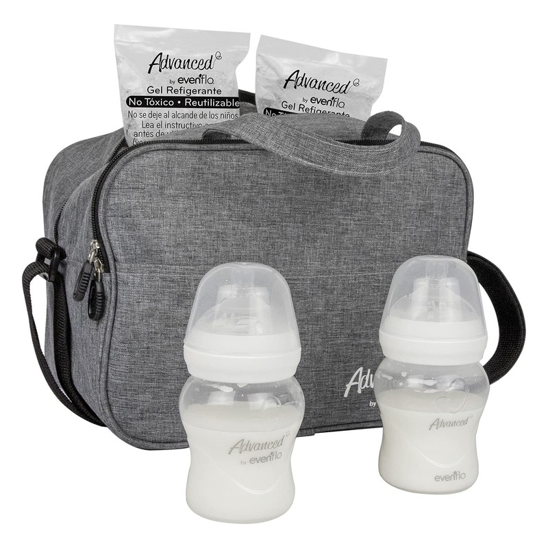 Evenflo Advanced Cooler Bag, 1 Pieza, con 2 Biberones de