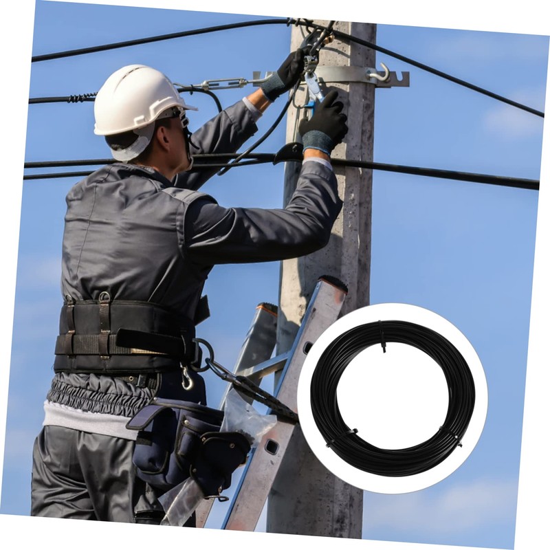 GLEAVI 25m Stainless Steel Cable Wire Coated Rope for Curtain