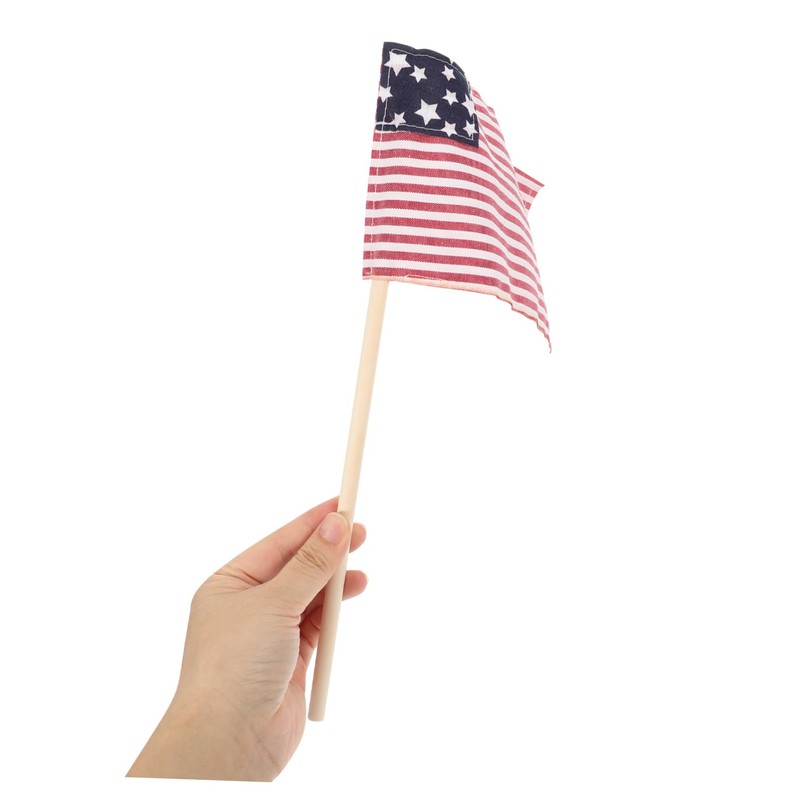 KOMBIUDA Patriotic Home Decor Small American Flag Handheld Weatherproof Fabric