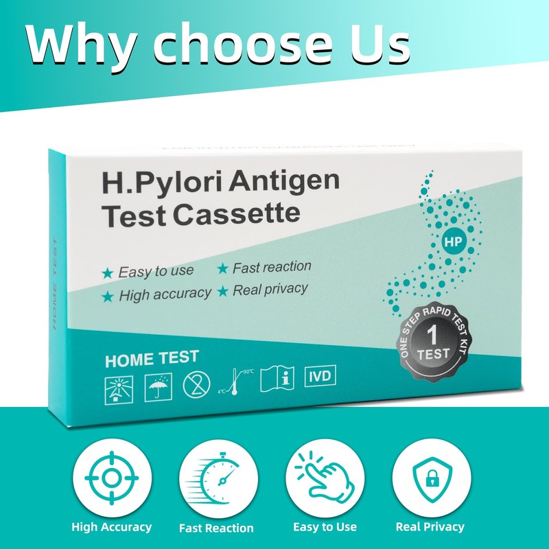 Evuioas H. Pylori Helicobacter Pylori Stool 2Test Kit, 10-15 Minutes,